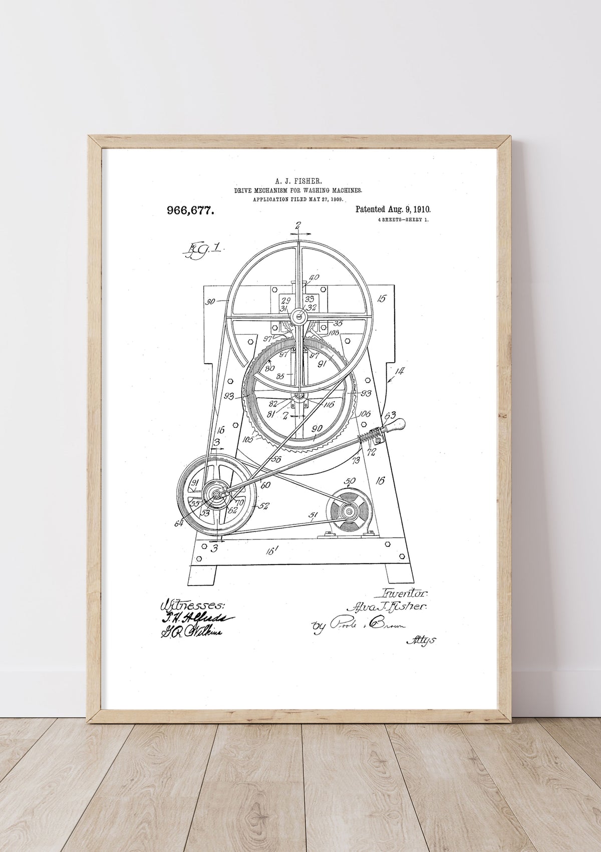 Drive Mechanism for Washing Machines | 1900s | A. J. Fisher