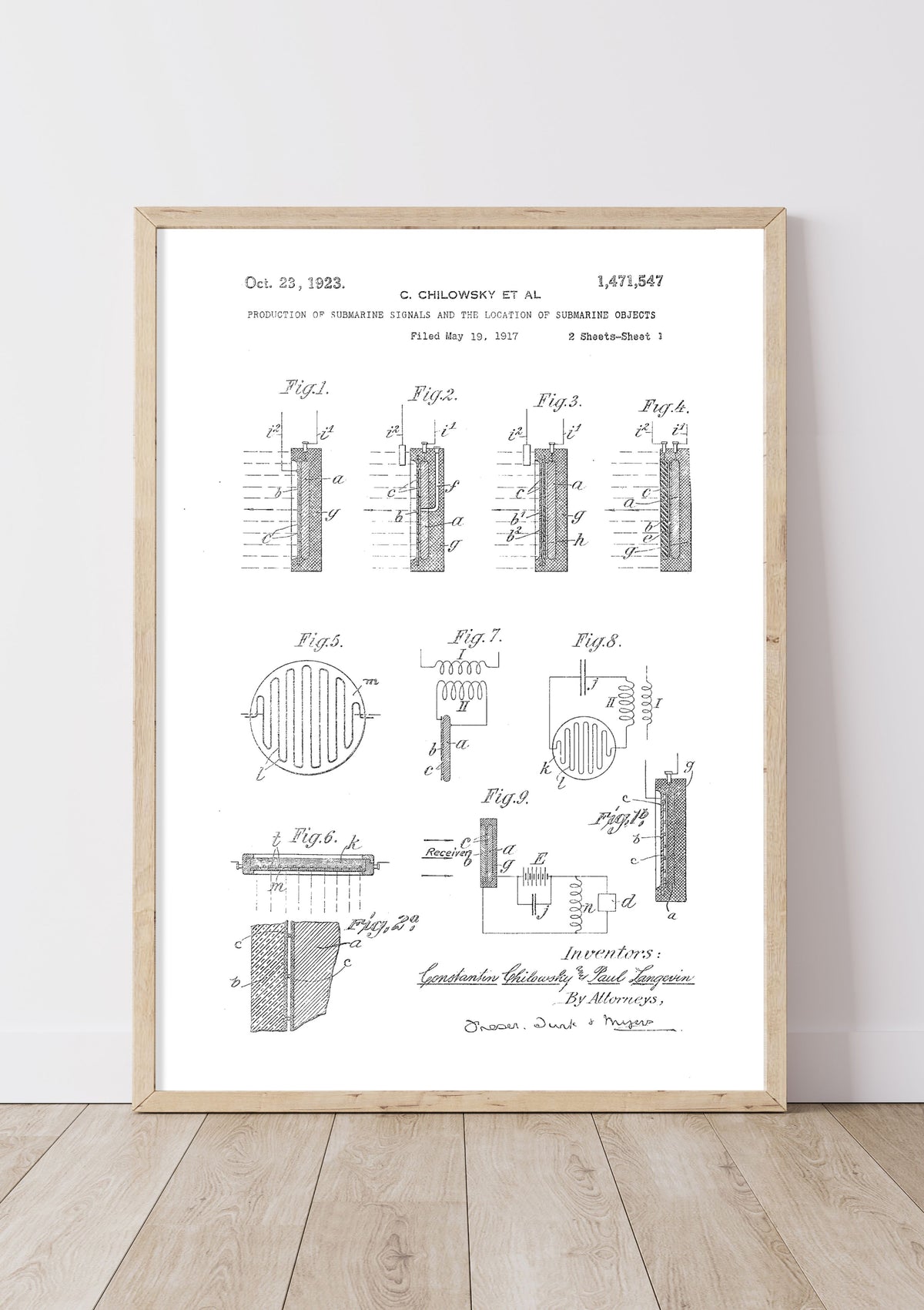 Production of Submarine Signals and the Location of Submarine Objects | 1910s | C. Chilowsky et Al