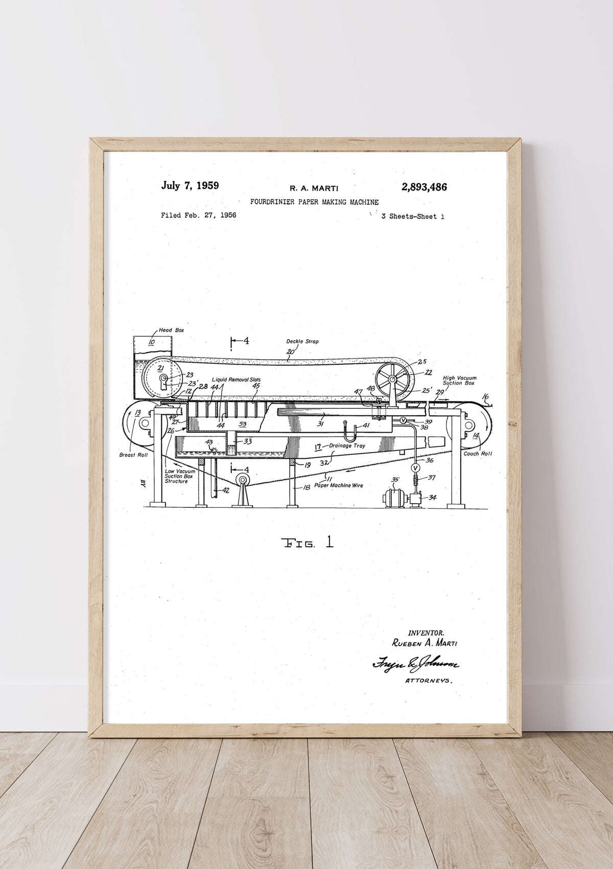 Fourdrinier Paper Making Machine | 1950s | R. A. Marti