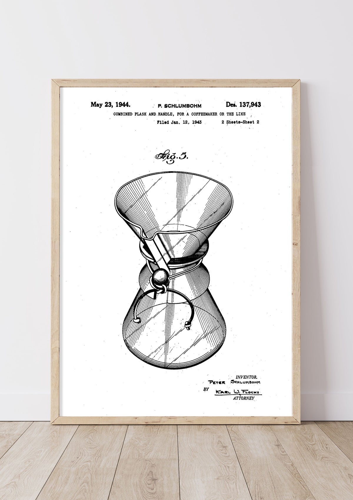 Chemex (Combined Flask and Handle, for a Coffeemaker or the Like) | 1940s | P. Schlumbohm