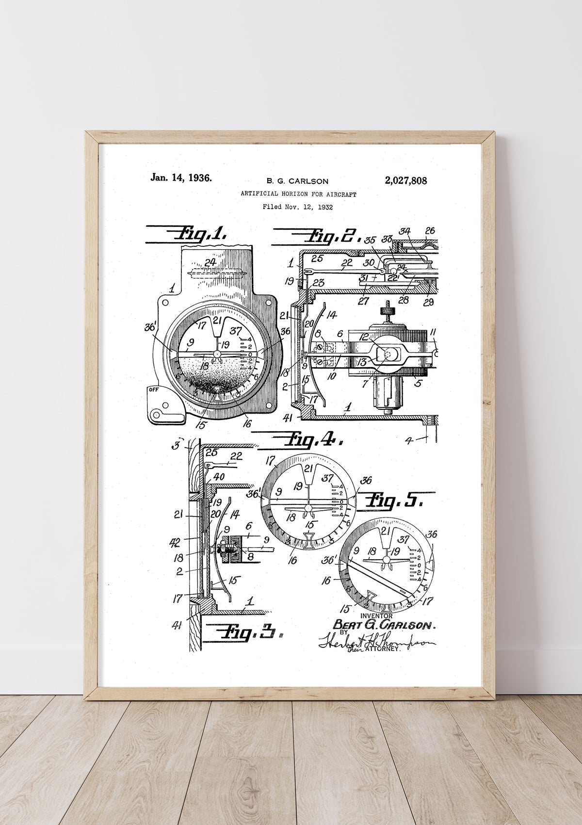 Artificial Horizon for Aircraft | 1930s | B. G. Carlson